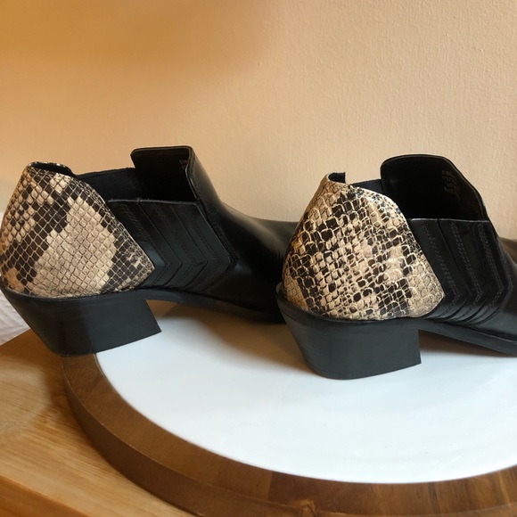 Leather Western Snakeskin Shoe Boot - Picture 8 of 11